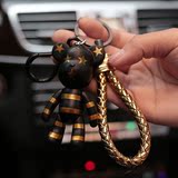暴力熊公仔创意汽车钥匙扣男女手工编织可爱个性钥匙链圈情侣挂件