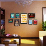 励志英文海报字母装饰画客厅卧室书房办公室简约有框画墙壁挂画