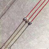 红绳子手链 18k白金钻石红绳手链 玫瑰金红线 单钻10分手链手镯