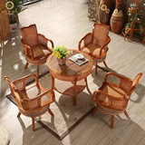 特价天然真藤椅三件套360转椅庭院花园休闲椅阳台桌椅套件茶几