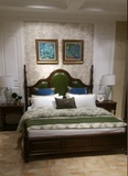 罗曼蒂克小美式床 实木床简美1.8双人婚床1.5乡村全实木卧室家具