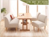小户型家具单人双人三人咖啡厅日式小卡座 布艺沙发组合 餐桌椅子