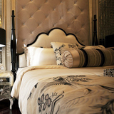 欧式床实木床新古典双人床白色1.5米1.8米后现代布皮艺床法式婚床