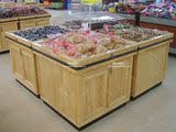 定做木质展示柜 干果柜 糖果柜 杂粮柜 超市货架 平台实木货架
