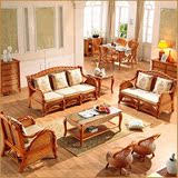 格乐诗 藤木沙发 藤木沙发组合 藤木客厅沙发茶几五件套藤椅9006