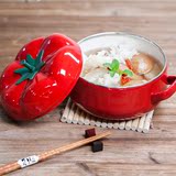 超萌西红柿 番茄加厚搪瓷锅珐琅奶锅汤锅宝宝辅食锅 出口创意礼品