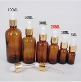 玻璃精油瓶10ml 30透明茶色稀释分装空瓶橡胶滴管吸管 多规格光瓶