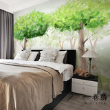 无纺布无缝3d壁画清新墙纸 客厅电视背景墙壁纸卧室大型壁画森林
