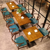 韩式料理寿司店实木桌椅组合 咖啡厅茶餐厅休闲椅 港式甜品餐吧椅