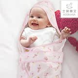 艾娜骑士 4层竹棉纱布婴儿抱被 包被 春夏季新生儿宝宝夏天抱毯子