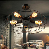 网吧酒吧美式创意客厅卧室餐厅灯阳台灯具北欧式复古电风扇吸顶灯