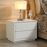 精品系新款2门特价床头柜整装 白色迷你床头柜实木烤漆床头柜简约