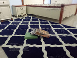 时尚格子欧式宜家地毯客厅茶几沙发地毯卧室床边手工腈纶地毯定制