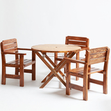 现代简约实木休闲折叠桌椅组合便捷套装简易木质阳台户外室内桌椅