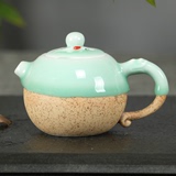 陶瓷青瓷茶壶 创意彩鲤设计 流釉茶具泡茶器 新品西施壶