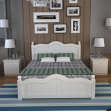 板床实木双人床1.2 1.5 1.8米松木床实木欧式床单人床成人床包邮