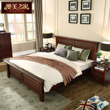 美式乡村 全实木床1.8米双人床小户型卧室1.5米简约白色成人婚床