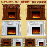 美式壁炉实木壁炉架1.24米欧式壁炉装饰柜取暖壁炉芯1.2米1.5米