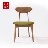 北欧进口现代简约蝴蝶椅餐椅实木餐厅家具布艺宜家椅