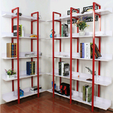 简约书架组合书架置物架简易落地书柜客厅置物架隔断书房陈列架