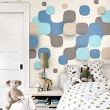 现代抽象几何图形客厅电视沙发卧室背景墙无缝无纺布壁画墙纸壁纸