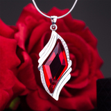 欧美风项链女红宝石饰品水晶彩色宝石吊坠时尚气质配饰新款包邮