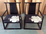 新中式实木太师椅休闲形象椅现代简约布艺沙发组合样板房定制家具