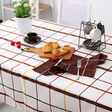包邮桌布布艺简约宜家格子纯棉欧式长方形餐桌布台布茶几布圆桌布