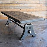 铁艺钢化桌会议桌长桌创意办公桌现代简约实木会客桌电脑桌员工桌