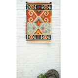 几何图案 手工纯羊毛kilim地毯 门厅毯 挂毯 装饰毯 宜家北欧