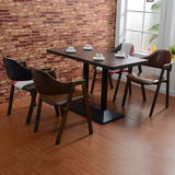 新款复古西餐厅奶茶店咖啡厅甜品店桌椅组合创意洽谈接待铁艺A椅