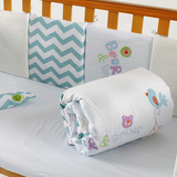 婴嘉园新生婴幼儿纯棉婴儿床上用品八件套可拆洗全棉床围宝宝床品