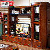 实木电视柜现代简约组合电视墙柜高电视机柜影视柜储物柜客厅家具