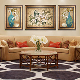 发财鹿客厅油画美式沙发背景墙组合画欧式餐厅挂画玄关走廊装饰画