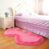 家居用品欧式儿童房间可爱心形地毯卧室床边床前地垫家用欧美涤纶