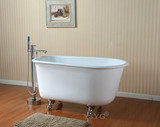 最低价贵妃1.2米或1.4米彩色铸铁浴缸/独立搪瓷浴缸/带老虎脚浴缸