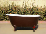 小卫生间铸铁浴缸1.3米独立式加深贵妃浴缸 小户型成人浴缸1.35米