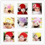 韩国版婴儿童假发帽女童公主秋冬帽子宝宝针织毛线帽百天摄影包邮