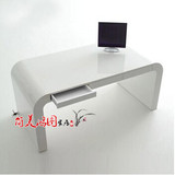 烤漆书桌创意异形电脑桌现代简约办公桌弧形老板桌写字台定制特价