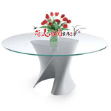 钢化玻璃餐桌钢琴烤漆餐桌圆餐桌创意异形餐桌现代个性饭桌定制