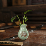 汝窑水培花插花器陶瓷小花瓶家居台面摆件创意日式茶具茶道零配