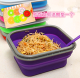 保温餐盒汤面泡面碗硅胶折叠伸缩微波炉饭盒保鲜午餐盒学生便当盒