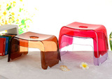 泽骏透明塑料凳子加厚型 简约时尚家用高凳成人小板凳餐桌凳包邮