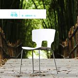 时尚新款靠背塑料椅子 创意简约咖啡休闲椅欧式餐桌椅 北欧餐椅