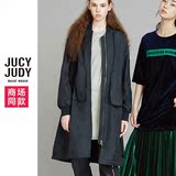 Jucy Judy2016年秋季新专柜正品休闲宽松风衣外套女JQJP622J-1280