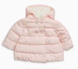【现货】英国next代购 16冬新款女宝女童粉色菱格 棉服外套 夹克