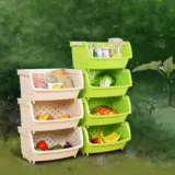 水果架家用厨房置物架落地多层放菜架子3层塑料4层家居蔬菜架