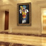 纯手绘人物京剧油画欧式中式客厅酒店别墅卧室装饰画壁画戏剧画