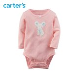 爬服哈衣连体衣Carters1件式粉色 宝宝婴儿童装118G183全棉 女长