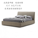 布艺床北欧简约现代靠背床可拆洗软体床小户型双人床
